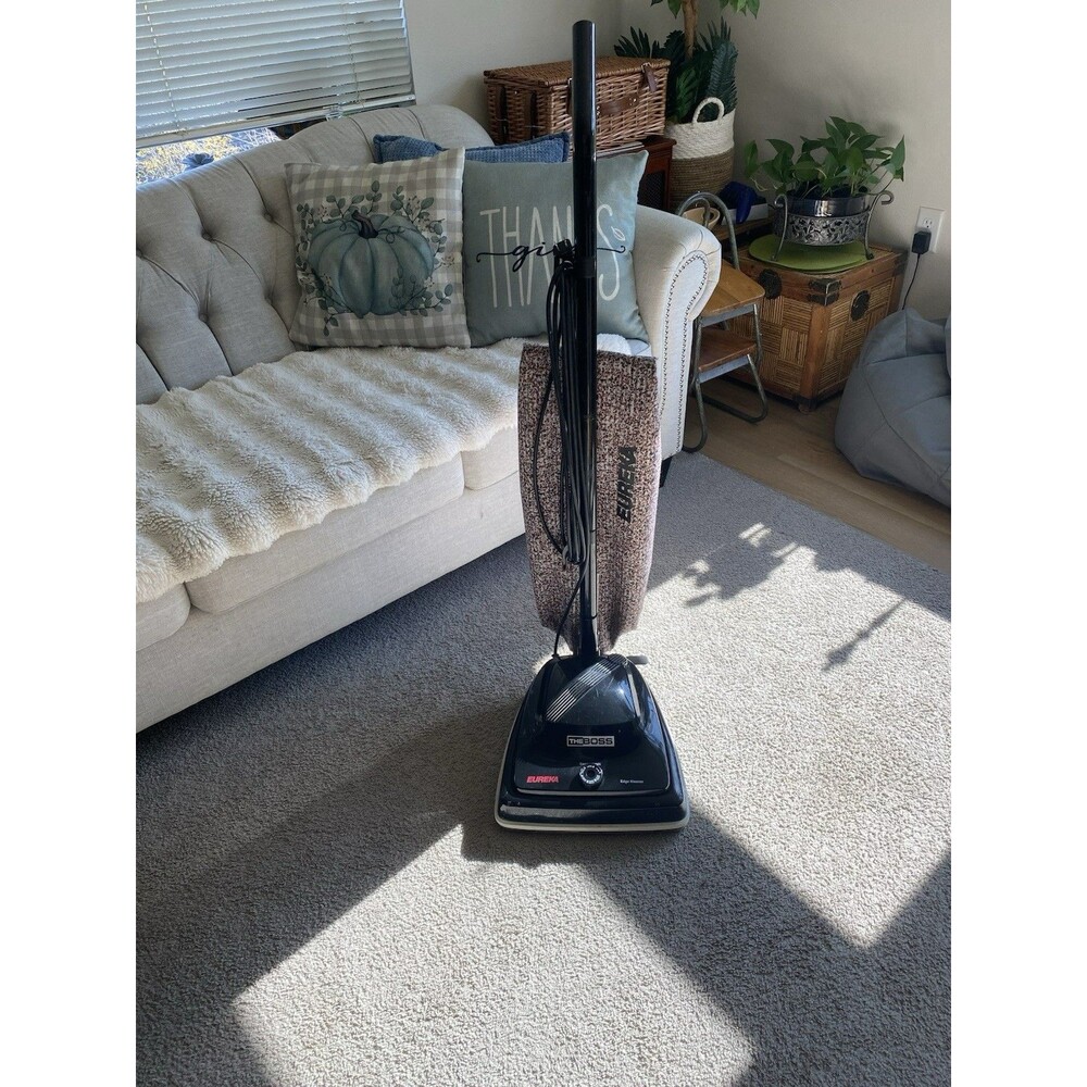 Vintage Eureka The Boss 1934 Upright Vacuum Cleaner WORKS + 3 F&G Bags